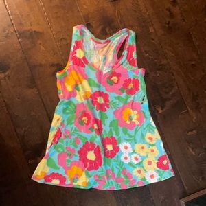 Floral v neck tank top